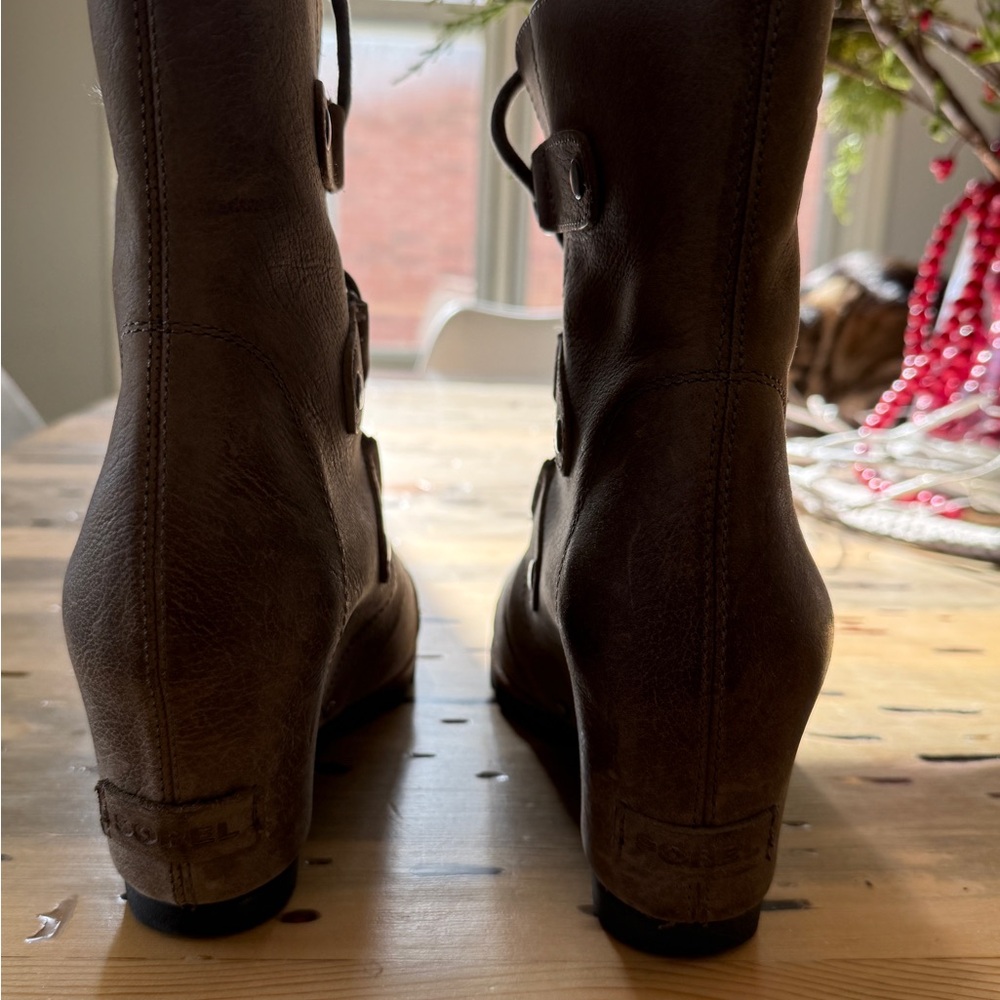 Sorel Dark Brown Heeled Boots